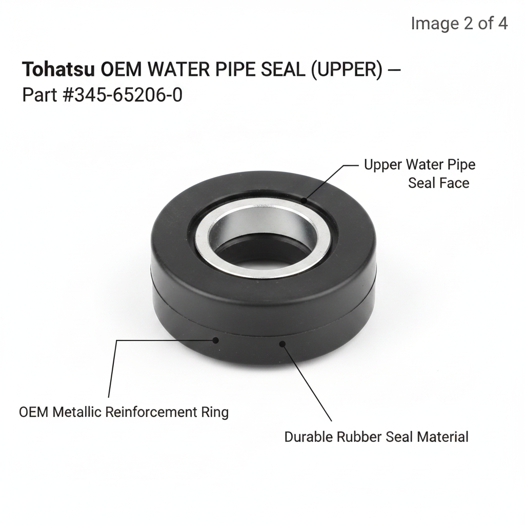 Tohatsu OEM WATER PIPE SEAL (UPPER) â€” Part #345-65206-0 - Technical specification image 2
