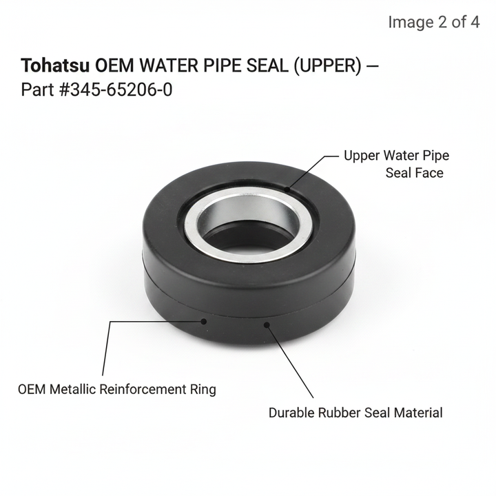 Tohatsu OEM WATER PIPE SEAL (UPPER) â€” Part #345-65206-0 - Technical specification image 2