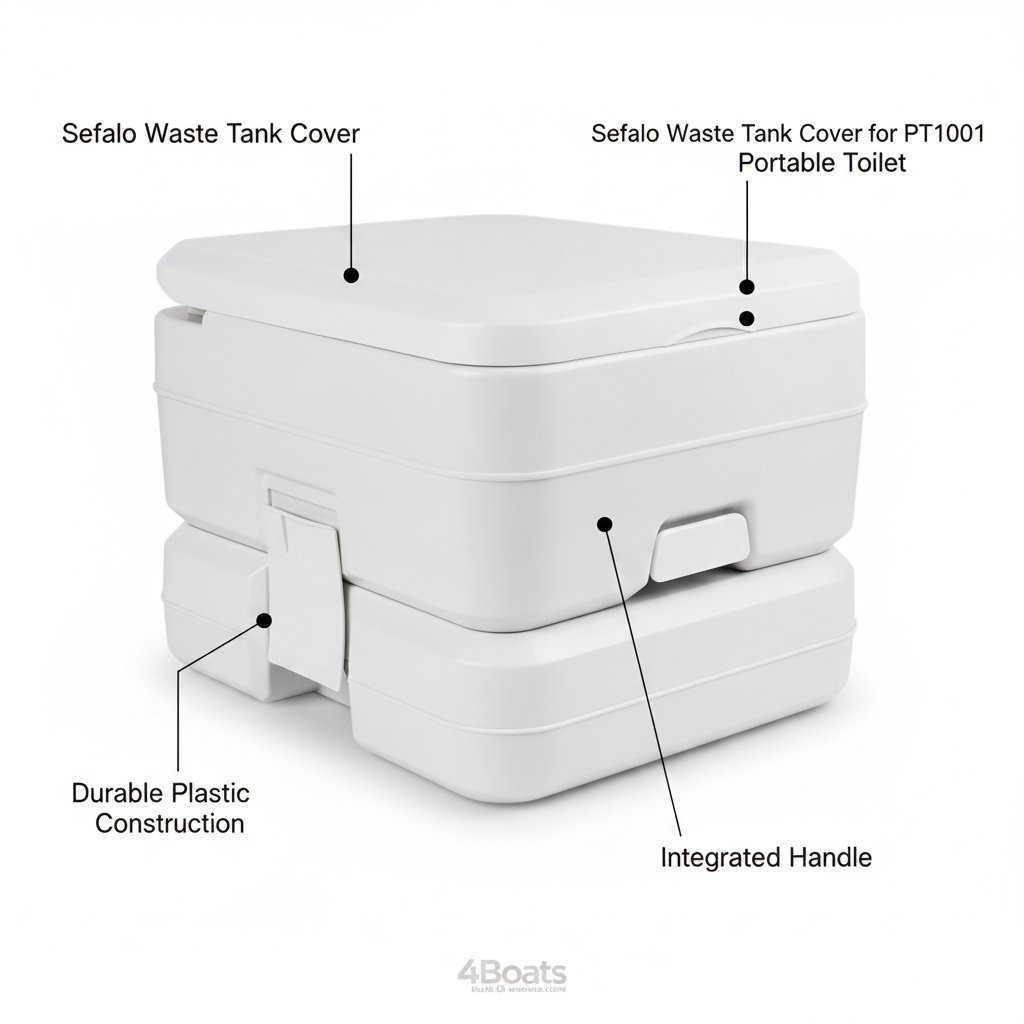 Seaflo Waste Tank Cover for PT1001 Portable Toile | 4Boats - Technical specification image 2