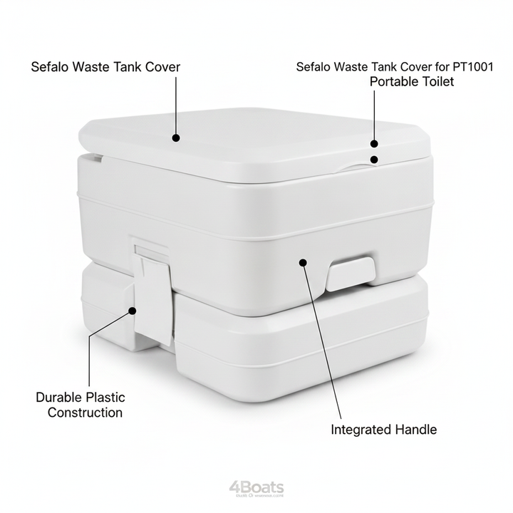 Seaflo Waste Tank Cover for PT1001 Portable Toile | 4Boats - Technical specification image 2