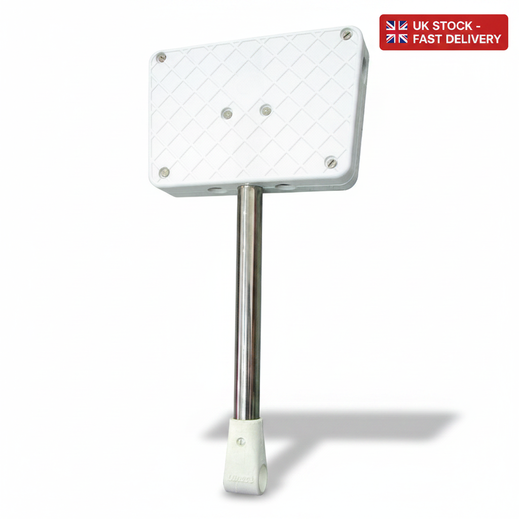 Nuova Rade Rail Mount Outboard Motor Bracket 22.8x15cm White For 25mm Rails - UK Stock image 1