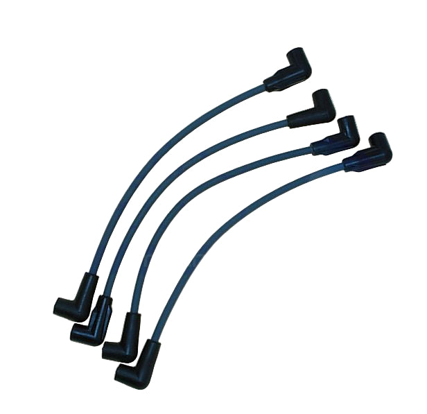 Set of blue ignition cables on a white background with 'engine room' branding.