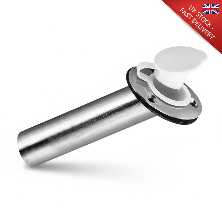 Rod Holder Stainless Steel 226mm Ø 38mm with White Cap | 4Boats - UK Stock image 1