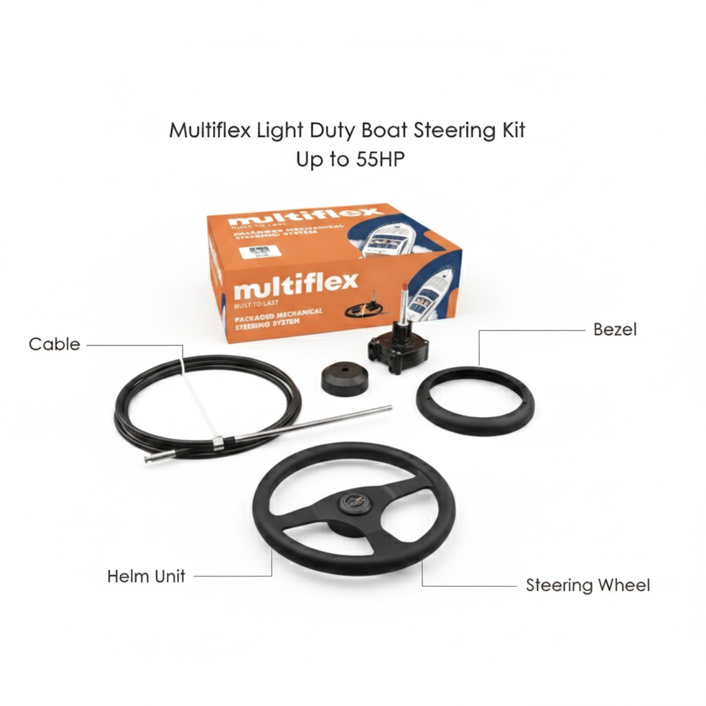 Light Duty Multiflex Steering Kit up to 55HP | 4Boats - Technical specification image 2