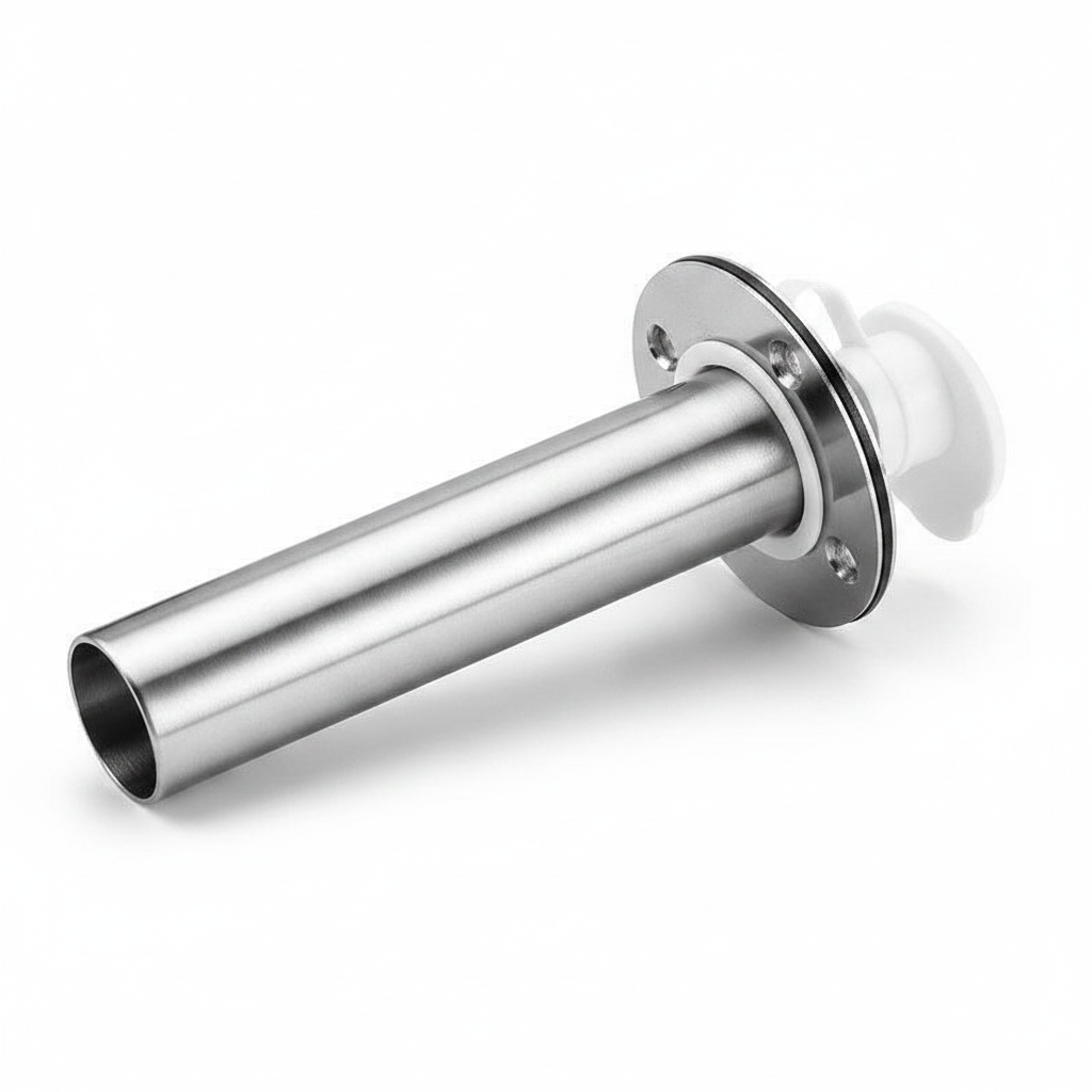 Rod Holder Stainless Steel 226mm Ø 38mm with White Cap | 4Boats - Technical specification image 4