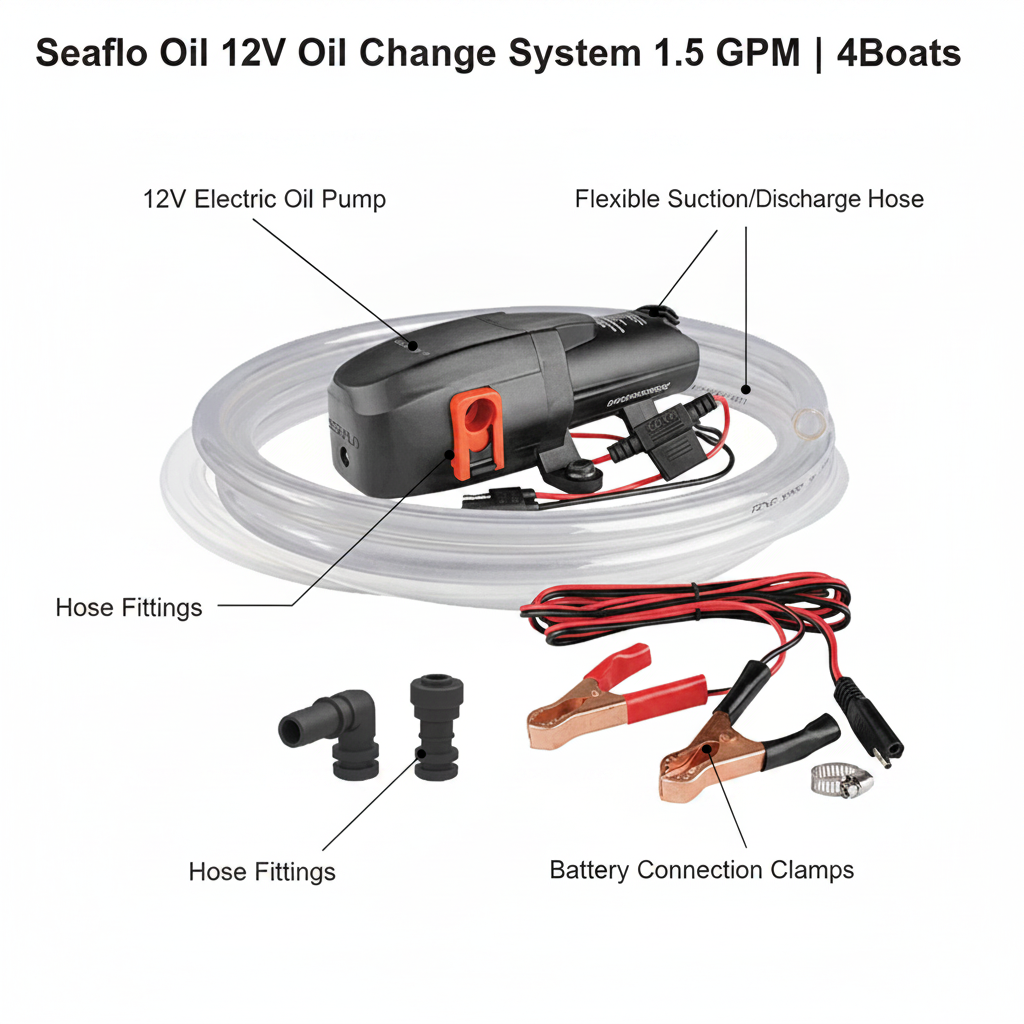 Seaflo Oil 12V Oil Change System 1.5 GPM | 4Boats - Technical specification image 2