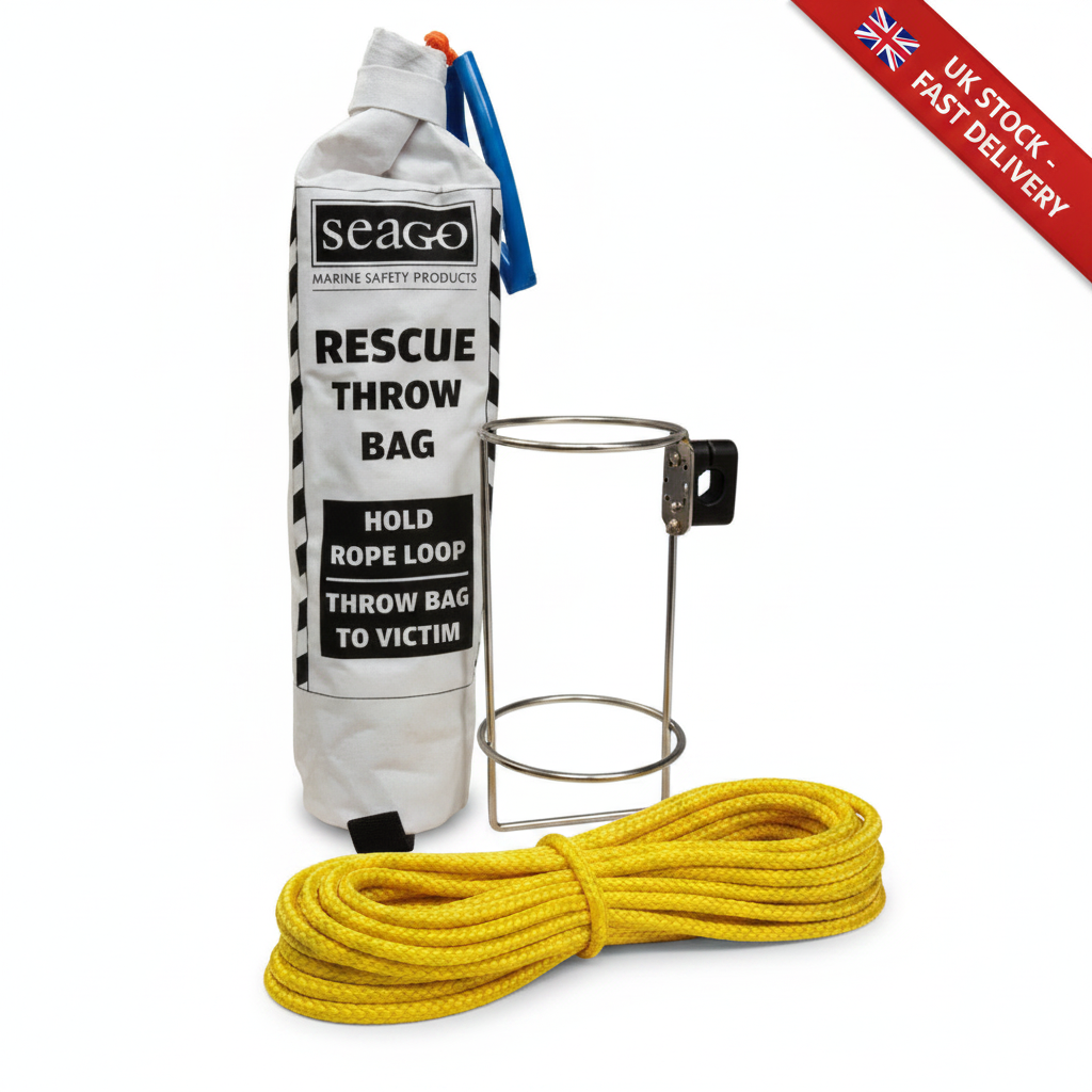 Seago MOB MOB MOB Rescue Throw Line Kit | 30m Floating Line | 4Boats - UK Stock image 1