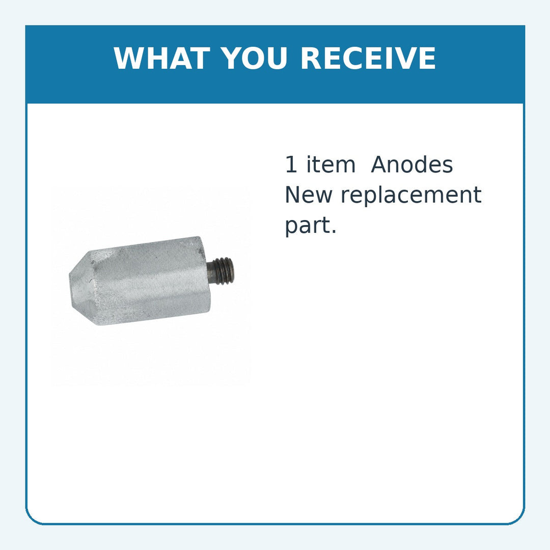 Large Zinc Pencil Anode for Volvo Penta, Replaces 823661 - supplied item