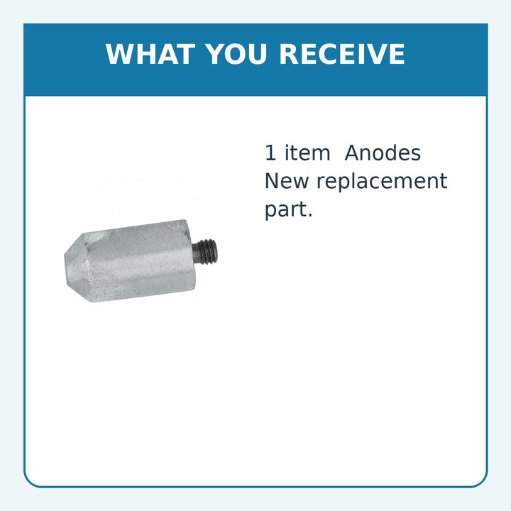 Large Zinc Pencil Anode for Volvo Penta, Replaces 823661 - supplied item