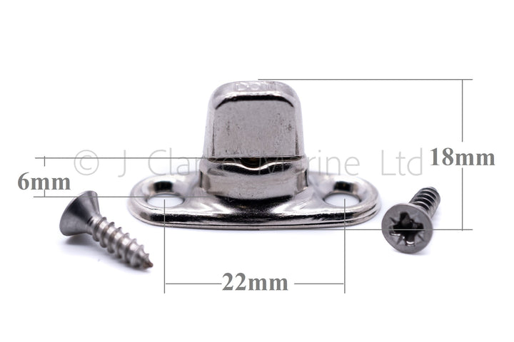 Turnbutton fastener 2 hole base 6mm (standard height) "turnbuckles" genuine DOT brand