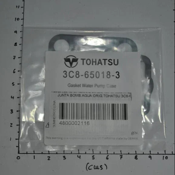 Tohatsu Outboard Water Pump Case Gasket 3C8-65018-3 40HP 50HP OEM Seal New
