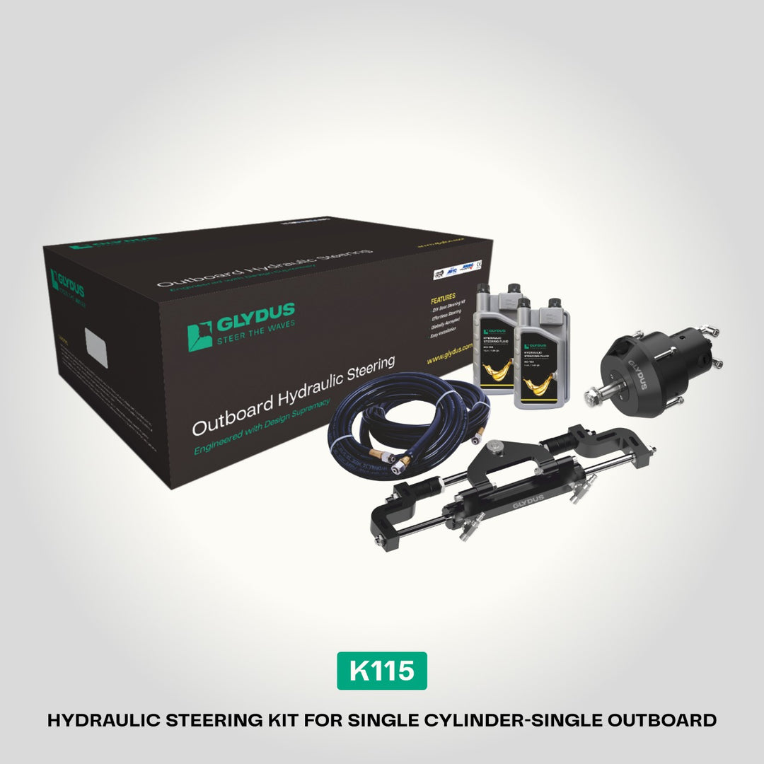 Glydus K115 Hydraulic Boat Steering Kit Single Outboard Up To 115HP