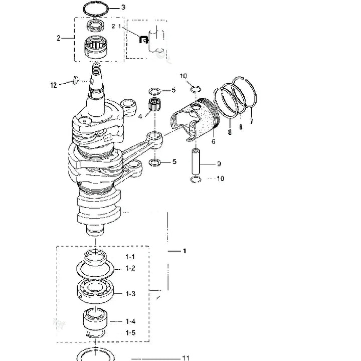 Tohatsu Nissan Marine 70-90HP Piston 0.5mm Oversize 3Y9-00004-0 3Y9000040