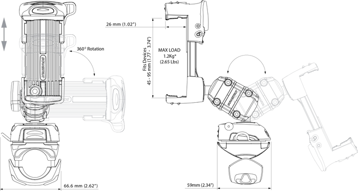 Phone - Rail Base Mount Kit