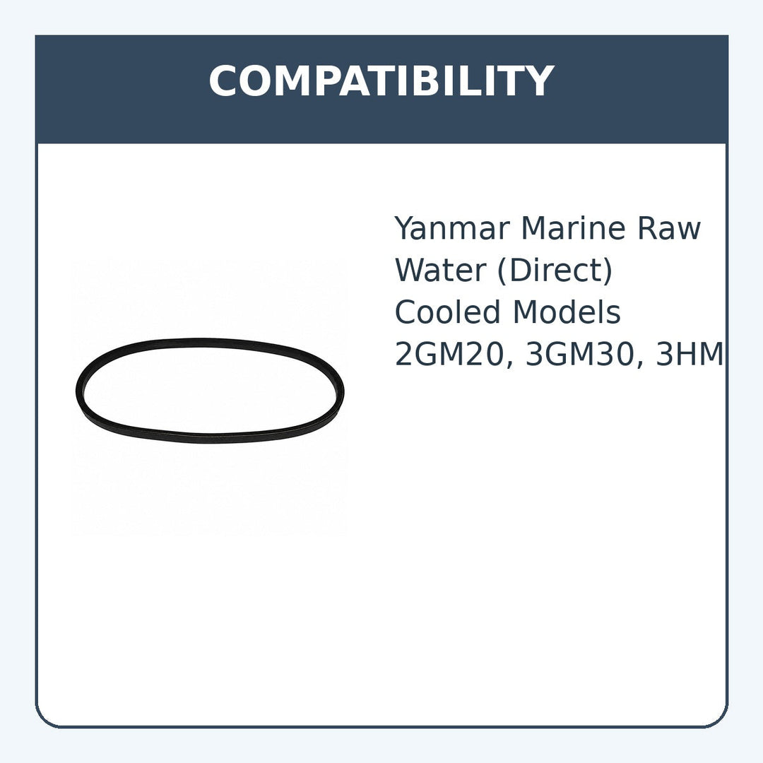 Alternator Belt for 2GM20, 3GM30, 3HM, Replaces 128670-77350 - compatibility guide