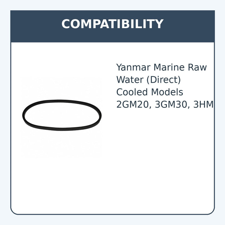 Alternator Belt for 2GM20, 3GM30, 3HM, Replaces 128670-77350 - compatibility guide