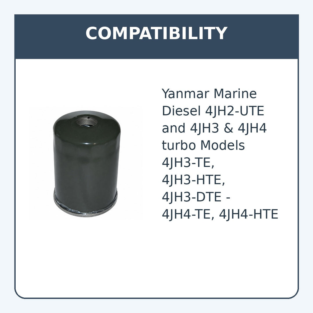 Fuel Filter for Yanmar 4JH2-UTE & 4JH3 & 4JH4 Turbo, Replaces 129574-55711 - compatibility guide