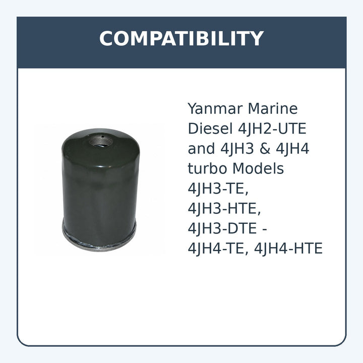 Fuel Filter for Yanmar 4JH2-UTE & 4JH3 & 4JH4 Turbo, Replaces 129574-55711 - compatibility guide