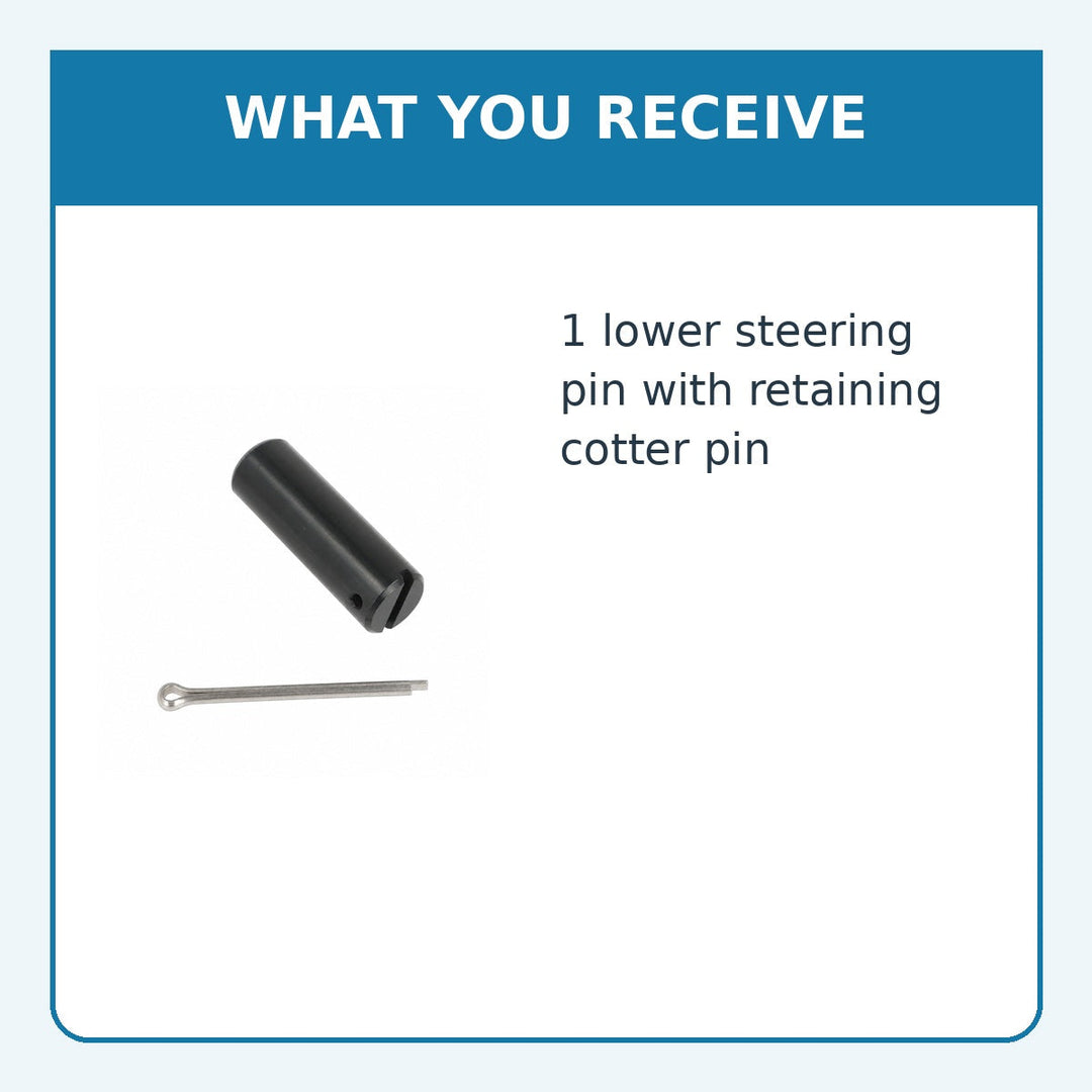 Mercruiser Lower Steering Pin, Alpha Gen 2 & Bravo, Replaces 17-99353, 8M0073409 - supplied components