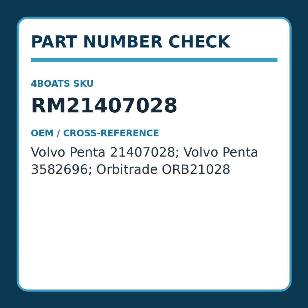 Drive Belt for Volvo Penta D4 D6 Power Steering Repl 21407028 - part number reference