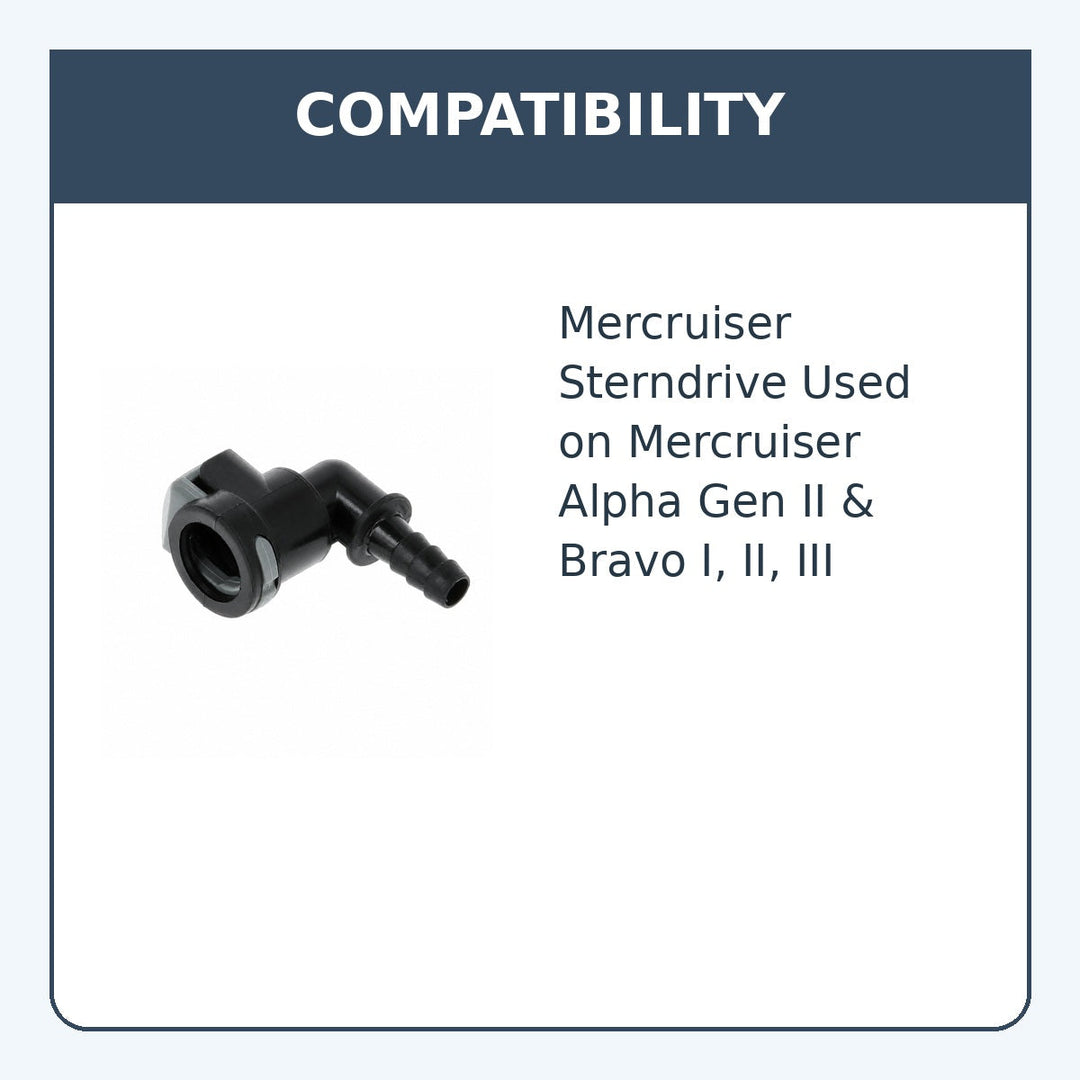Gear Lube Monitor Connector for Mercruiser Alpha & Bravo, Replaces 22-861163 - compatibility guide