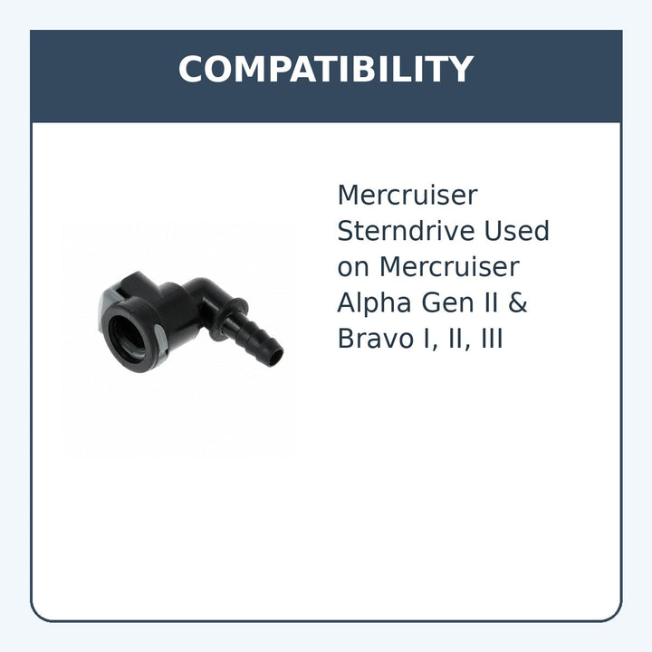 Gear Lube Monitor Connector for Mercruiser Alpha & Bravo, Replaces 22-861163 - compatibility guide