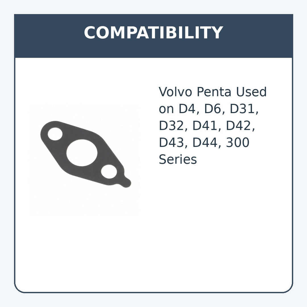 Turbo Oil Feed Gasket for Volvo Penta, Replaces 22206133, 420641 - compatibility guide