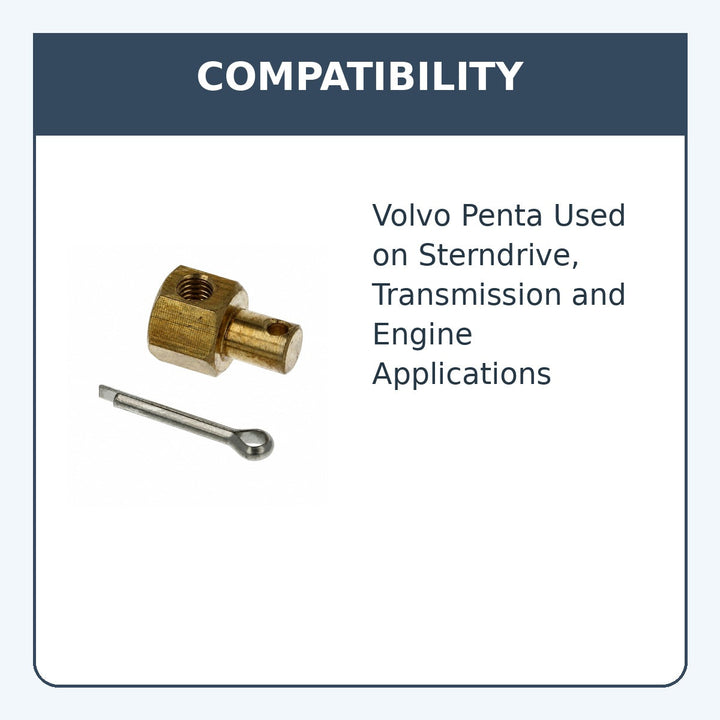 Cable End Cube for Volvo Penta. Replaces 22966681, 22336734 - compatibility guide