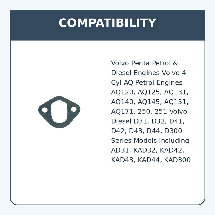 Fuel Pump Gasket for Volvo Penta, Replaces 3501530 - compatibility guide