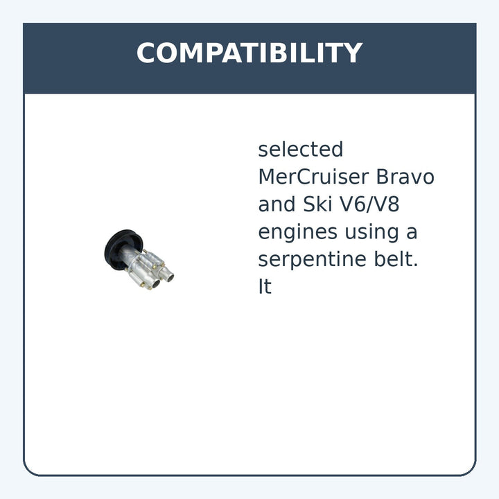 Stainless MerCruiser Raw Water Pump 46-807151A9 Serpentine - compatibility guide