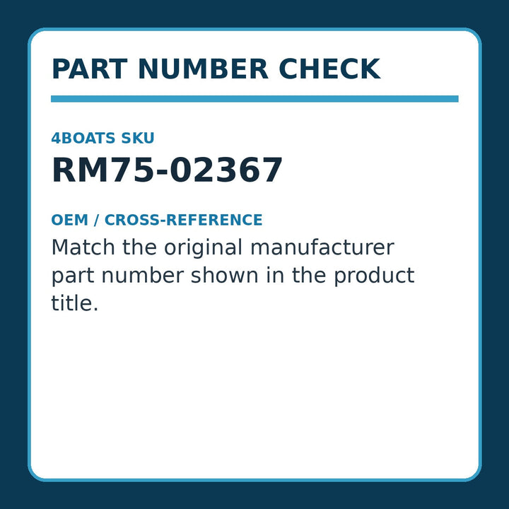 MerCruiser Thermostat Kit 142°F 8M0089715 RM75-02367 V6 V8 4.3 5.0 5.7L Marine - part number reference