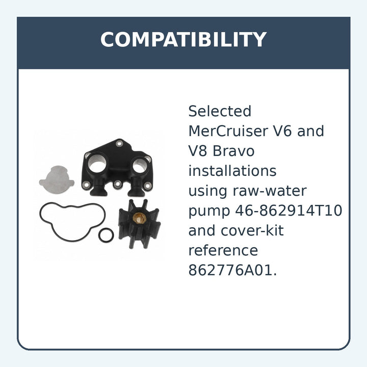 Aftermarket MerCruiser Bravo Impeller Cover Kit 862776A01 - compatibility guide