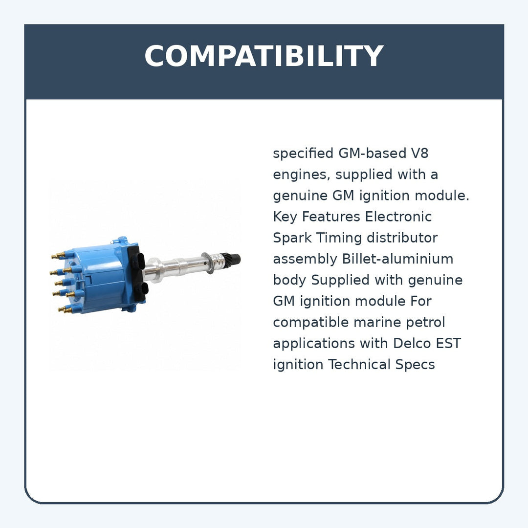 Aftermarket Delco EST Marine V8 Distributor 805222A1 3857449 - compatibility guide