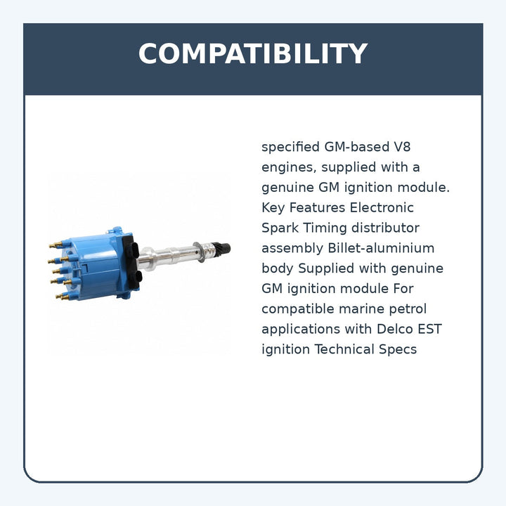 Aftermarket Delco EST Marine V8 Distributor 805222A1 3857449 - compatibility guide