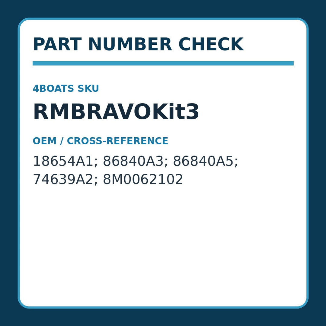 Aftermarket MerCruiser Late Bravo Design II Bellows Kit - part number reference