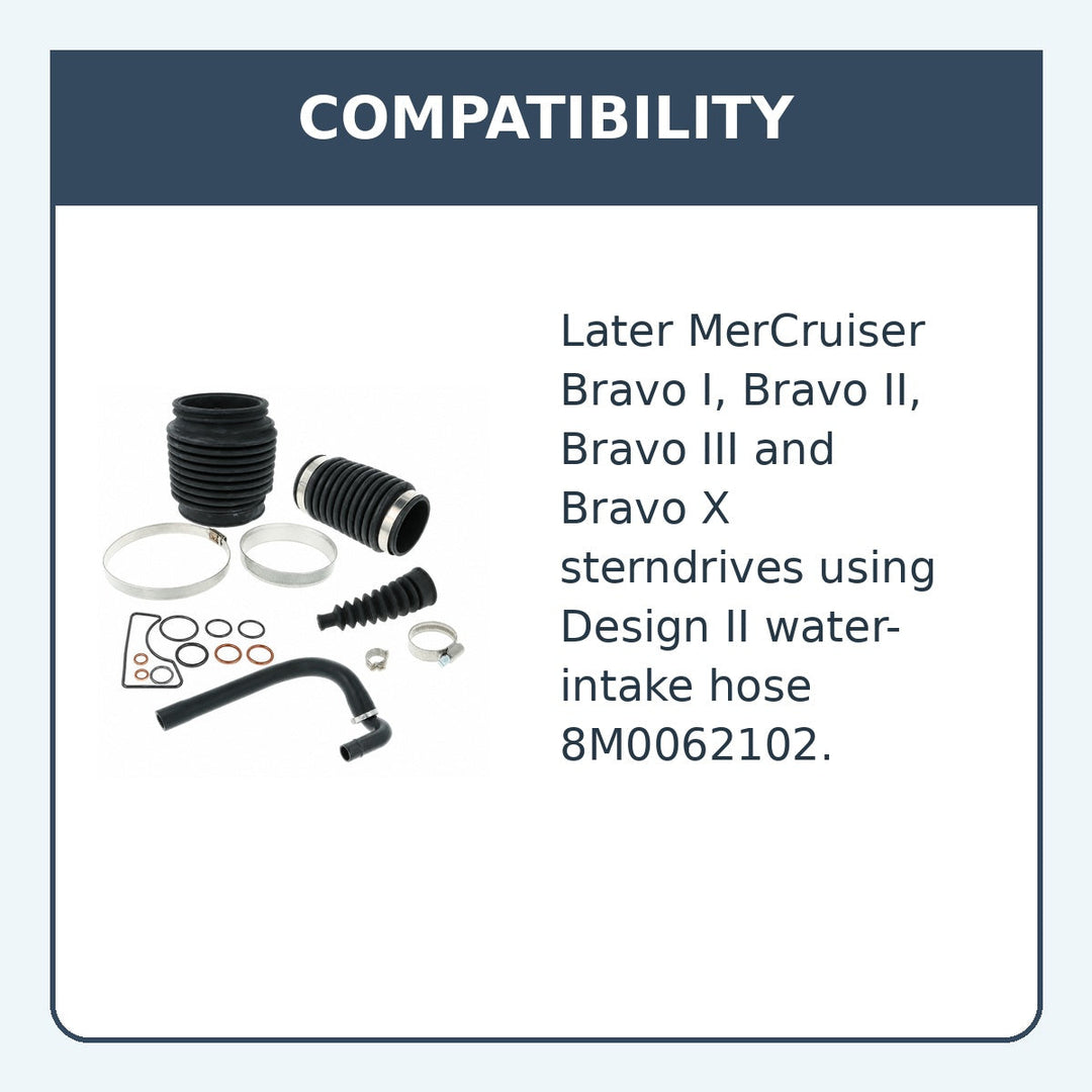 Aftermarket MerCruiser Late Bravo Design II Bellows Kit - compatibility guide