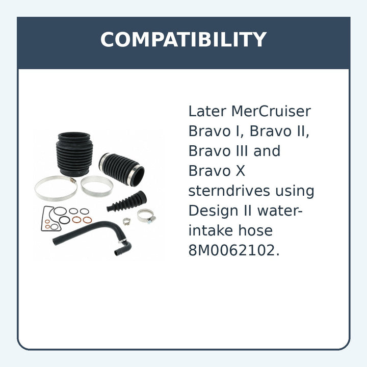 Aftermarket MerCruiser Late Bravo Design II Bellows Kit - compatibility guide