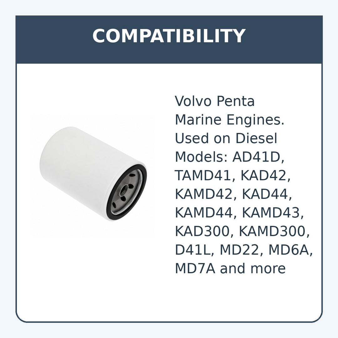 Fuel Filter for Volvo Penta replaces: 3840335, 21624740 - compatibility guide