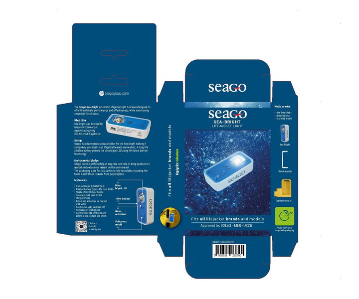 SEAGO Automatic Life Jacket LED Light & Retainer