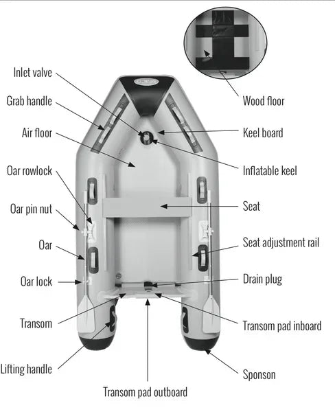 Seago 230 AF Air Deck Tender Inflatable Dinghy
