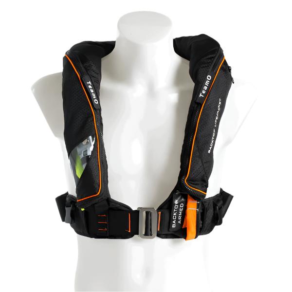 275N Ocean Lifejacket Pro Sensor Elite Black Cover / Orange Trim