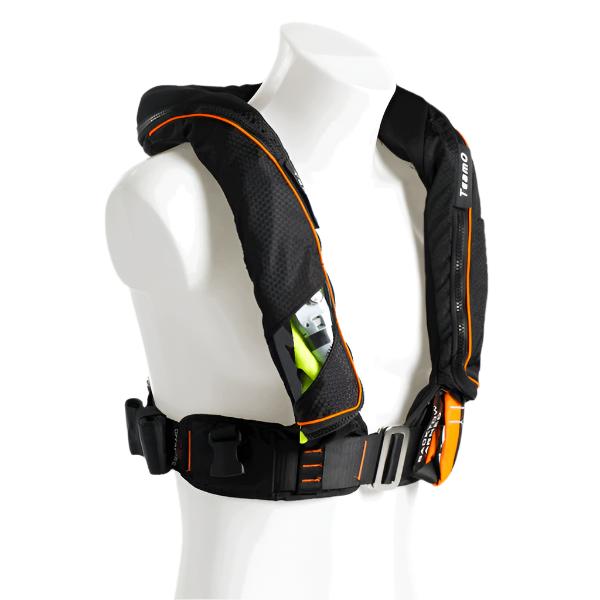 275N Ocean Lifejacket Pro Sensor Elite Black Cover / Orange Trim