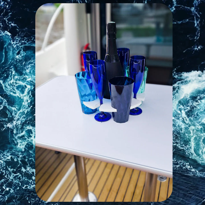 The Boat Bar - Holds up to 8 drinks and a bottle and fits to your table