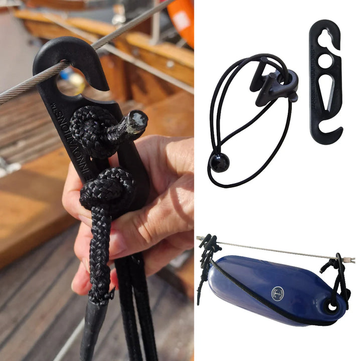 Fender Mate Slider Bundle- removable fender height adjuster and hanger for wires (Black)