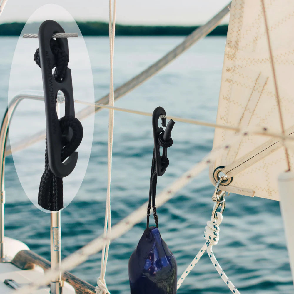 Fender Mate™ Slider – Removable Fender Height Adjuster for Sailboats (Black)