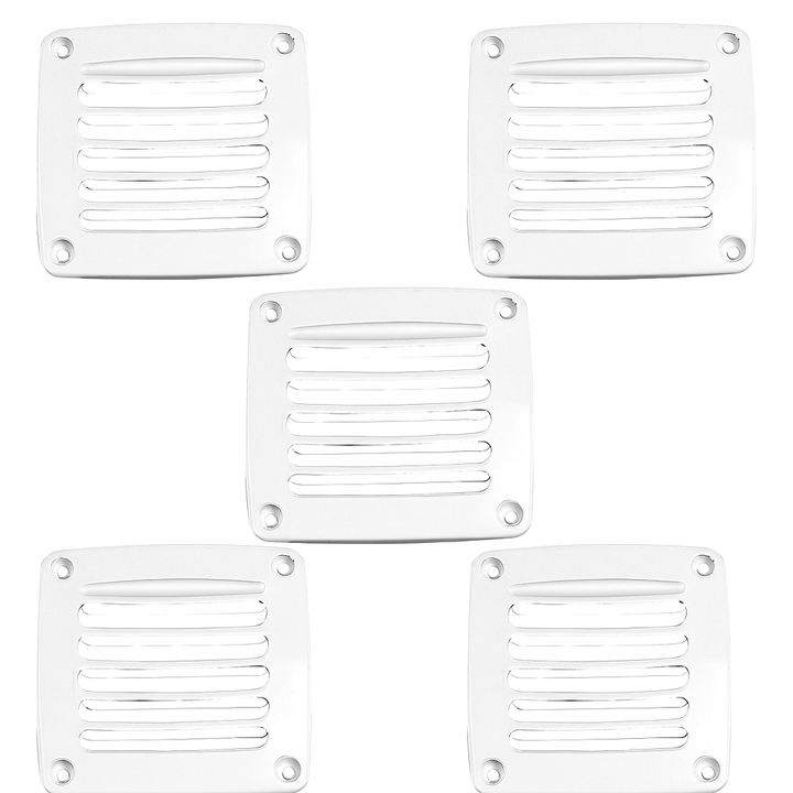 Ventilation Shaft 92x92mm Grille Cover, White – Pack of 5 | 4Boats