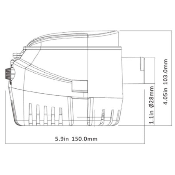 SEAFLO 12V 1100GPH Automatic Bilge Pump 06 Series Float Switch
