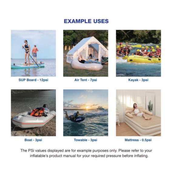 Waveline WL-7PRO Rechargeable Air Pump – 20 PSI | 4Boats