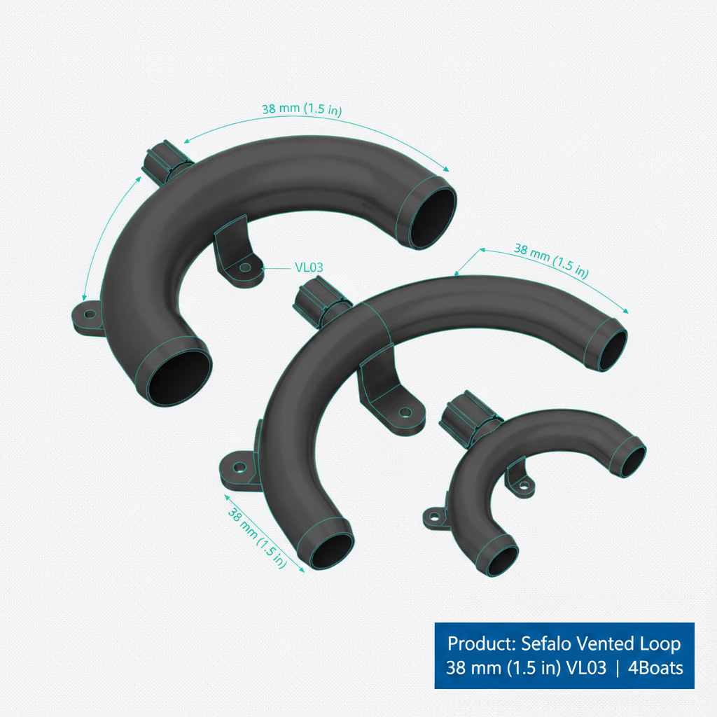 Seaflo Vented Loop 38 mm (1.5 in) VL03 | 4Boats - Technical specification image 3
