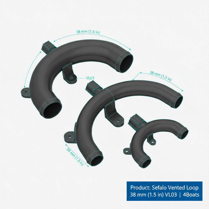 Seaflo Vented Loop 38 mm (1.5 in) VL03 | 4Boats - Technical specification image 3